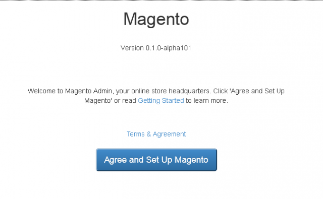 Der Web-Installer von Magento 2 0.1.0-alpha101.